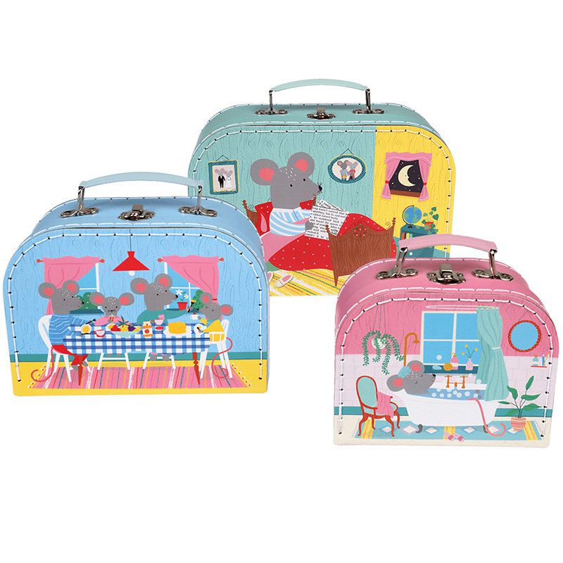 英國 Rex London - 幼兒/兒童旅行手拿箱3件組-溫馨家園