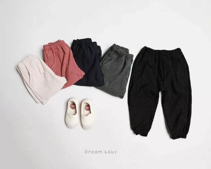 韓國製 - 雙口袋皺折縮口褲-玫瑰粉