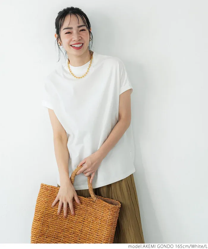 日本 COCA - 100%美國棉 厚磅短袖上衣-立領-黑