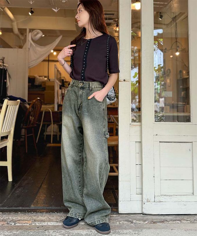 日本 Classical Elf - 超顯瘦厚磅百搭直筒褲-黑