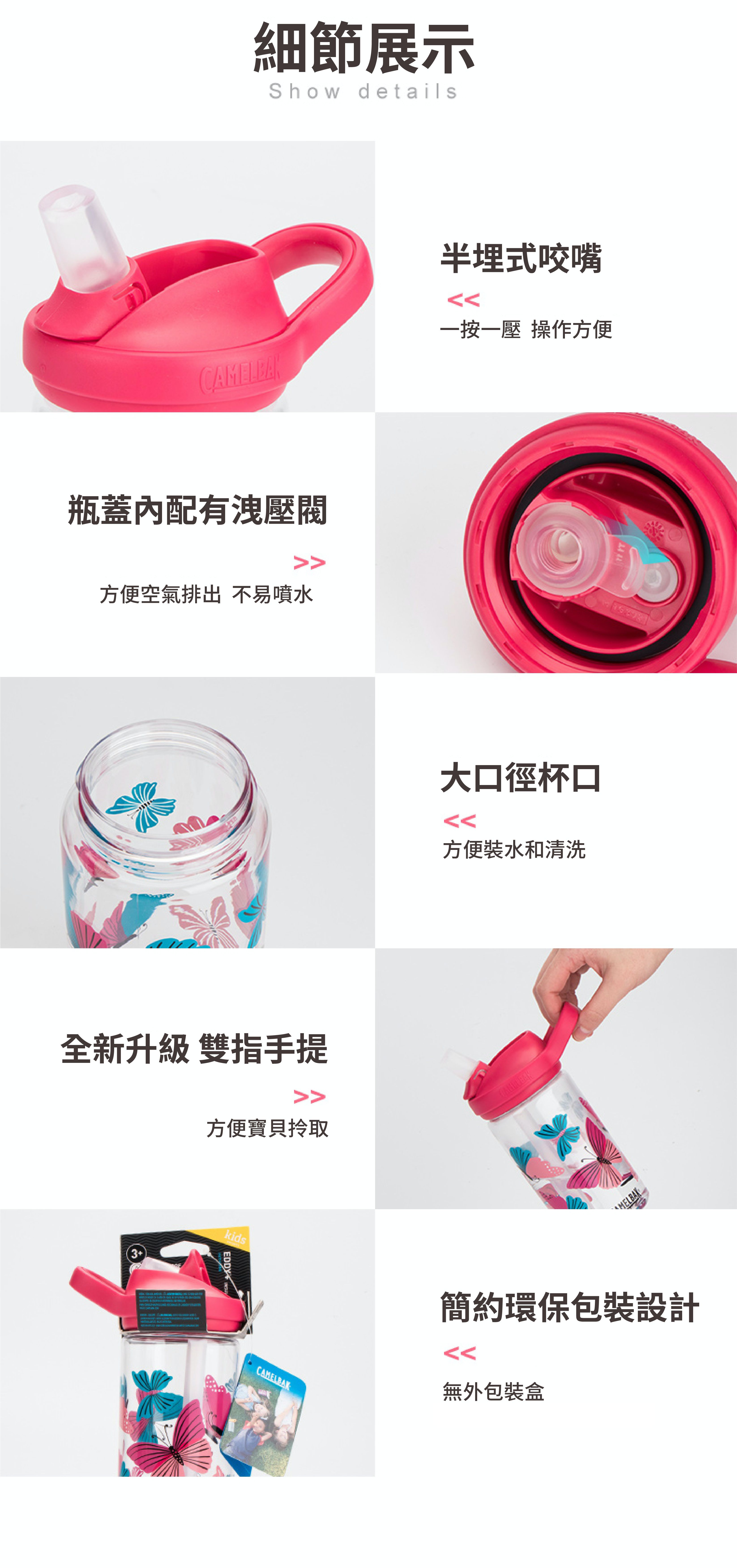 CamelBak - EDDY+ 兒童吸管運動水瓶-叢林探險-400ml