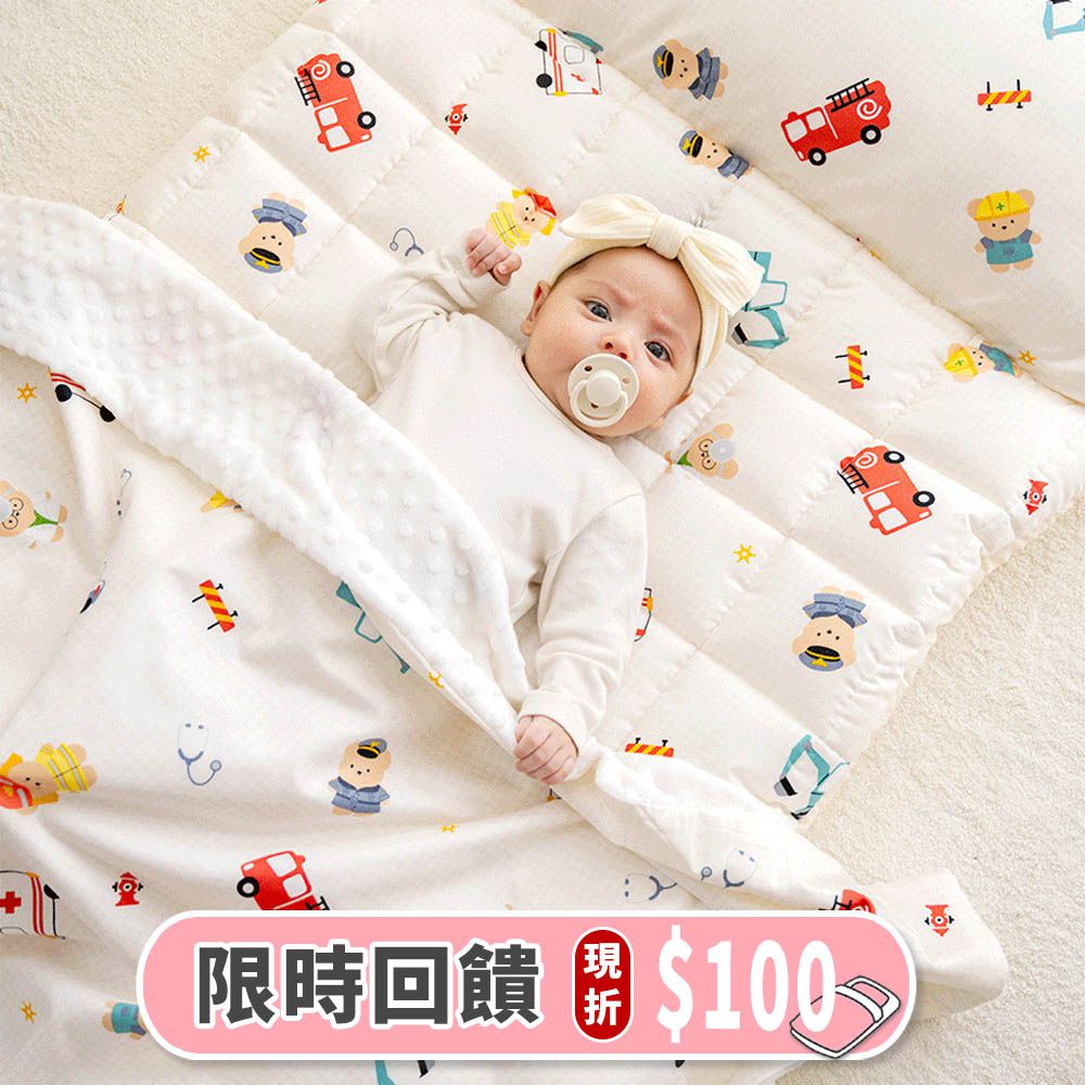高級純棉雙面用5cm厚墊睡袋-熊熊交通工具