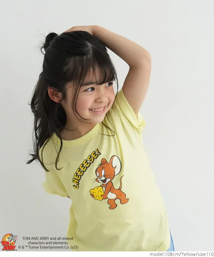 日本 COCA - 聯名款卡通印花短袖上衣-傑利鼠-淺藍