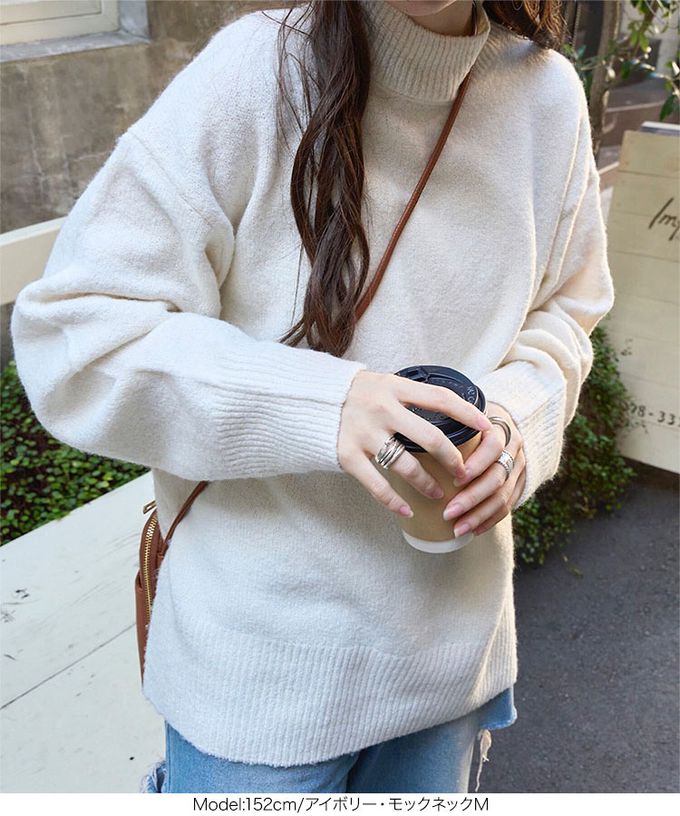 日本 Kobe Lettuce - [可機洗]都會時尚柔軟寬鬆毛衣(選領)-素色-灰