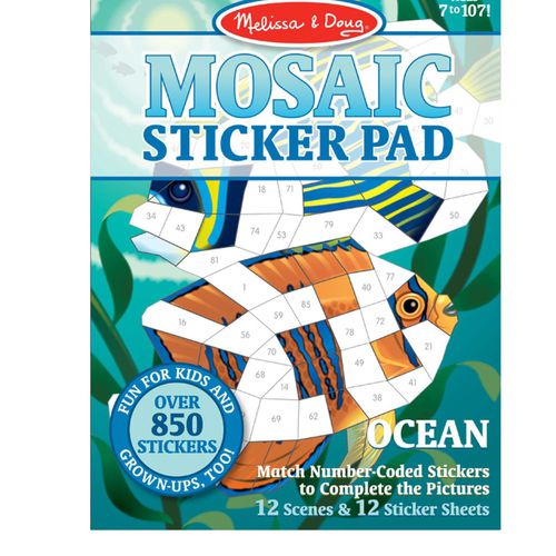美國瑪莉莎 Melissa & Doug - MD貼紙簿-數字馬賽克貼-海洋生物