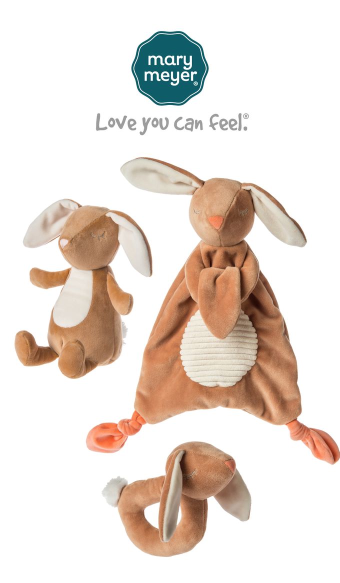 美國 MaryMeyer 蜜兒 - 咪兔經典禮盒B(手搖鈴+安撫巾+安撫玩偶)