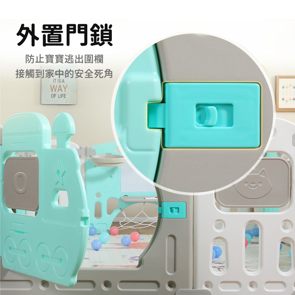Caring - ABC摺疊遊戲圍欄12+2