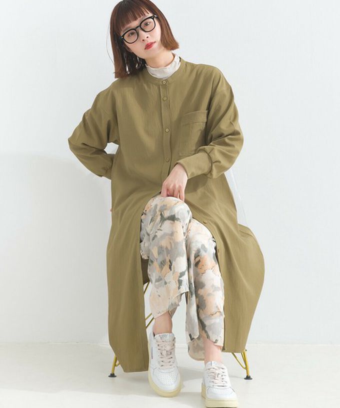 日本 le colis - [人氣款]柔和季節感印花輕盈寬褲-暈染-粉紅x綠