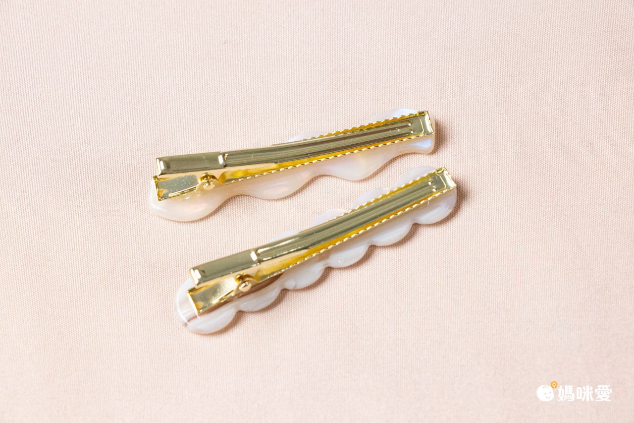 復古風氣質不對稱髮夾-斑紋款-咖啡+黑+米白