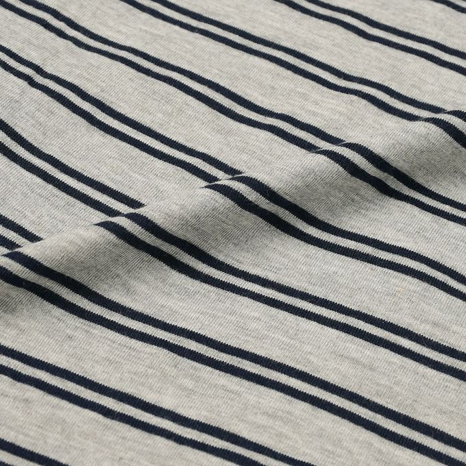 akachan honpo - 長袖洋裝-橫紋-灰色 (M~L)