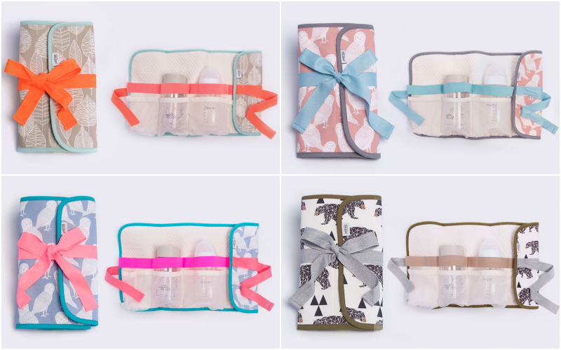 韓國 Julgran - 超值收納2入組(奶瓶收納包+尿布收納包)-棕熊樹林