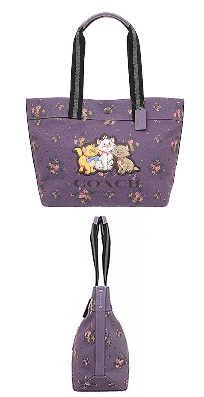 COACH - 拼接帆布印花托特包 (凱莉貓)