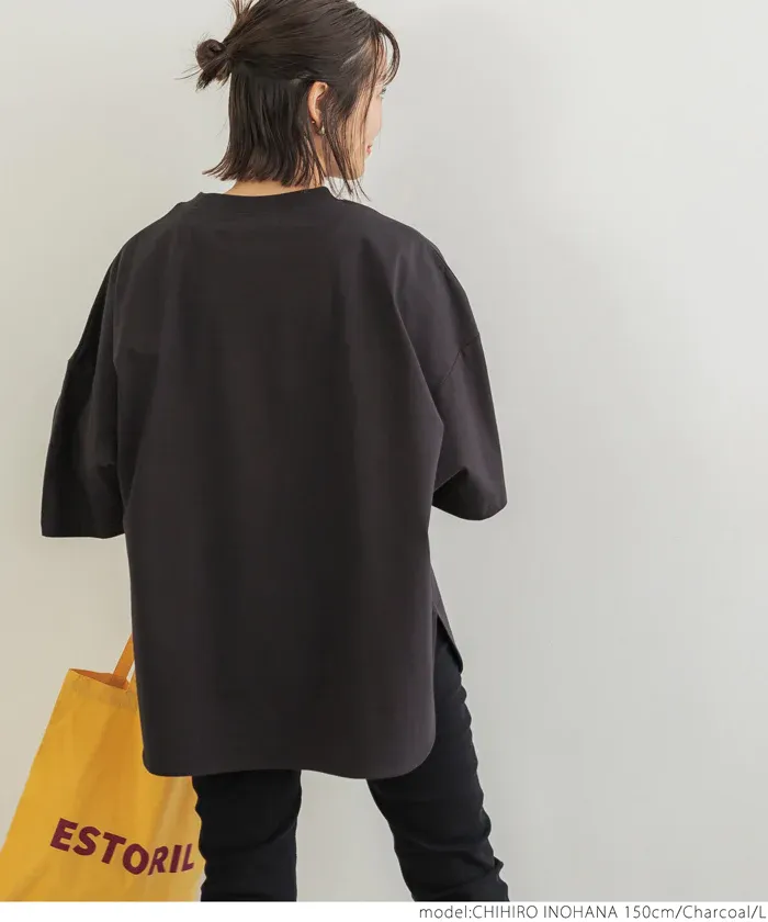 日本 COCA - 100%美國棉 落肩寬袖上衣-米白