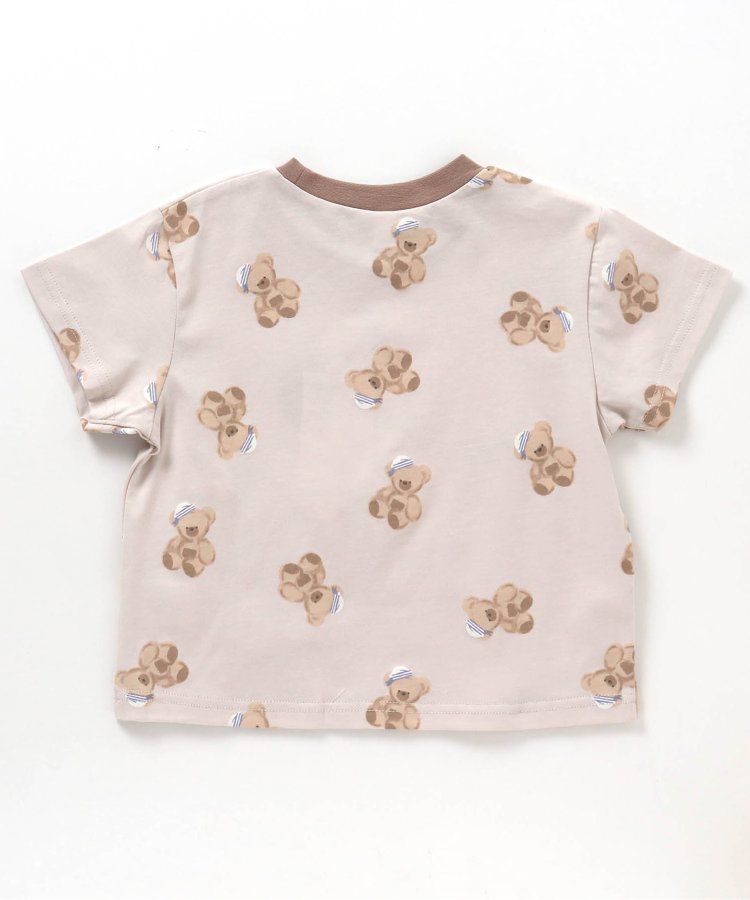 日本 apres les cours - 超萌小熊聯名特色刺繡短袖上衣-海軍熊-黃