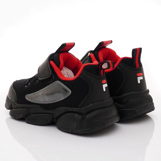 FILA - 電燈透氣慢跑運動鞋-2-J437X-001黑(中大童段)-運動鞋-黑