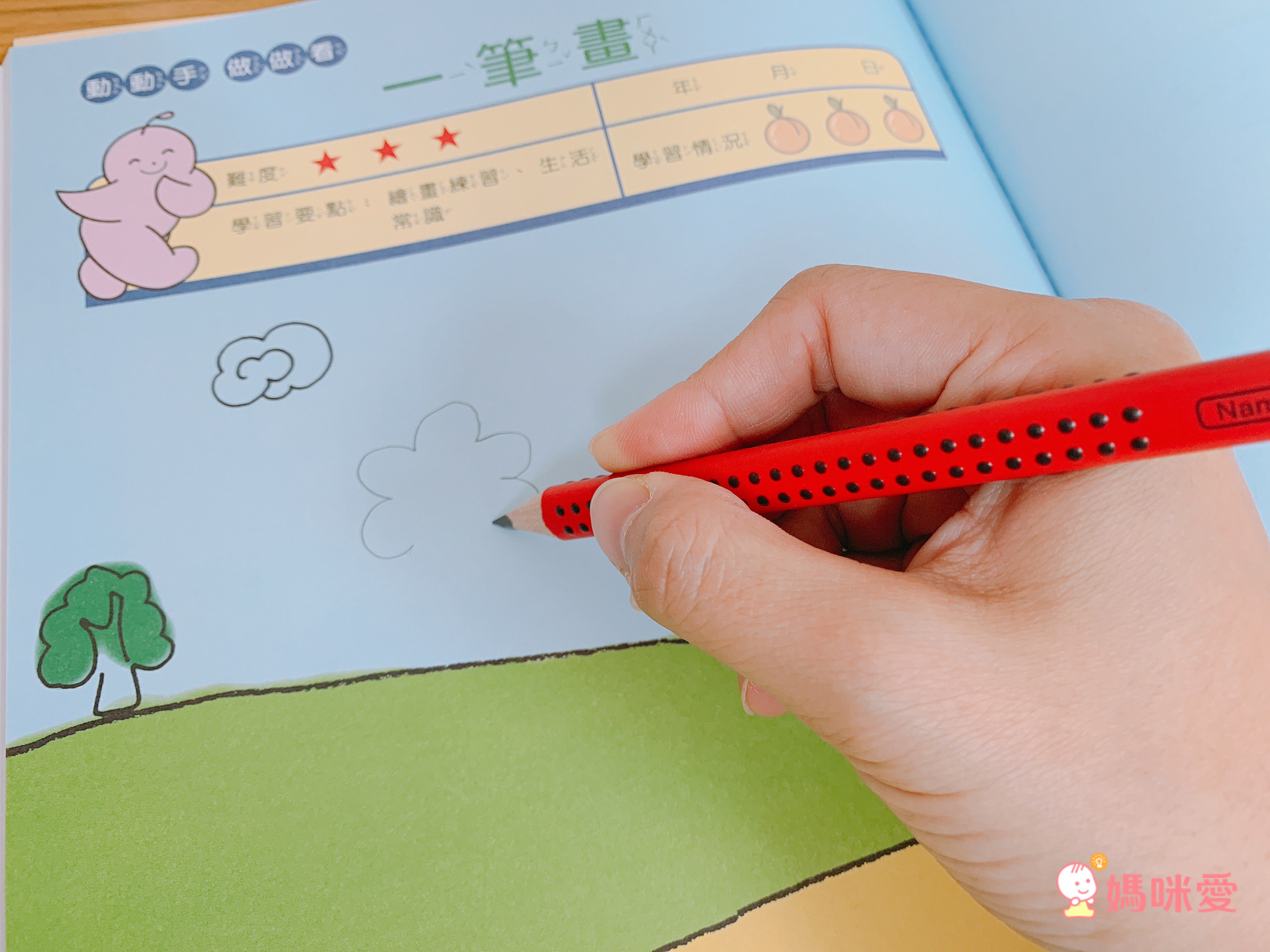 輝柏 FABER-CASTELL - 大三角粗芯鉛筆B -5~7歲-藍色-盒裝12入