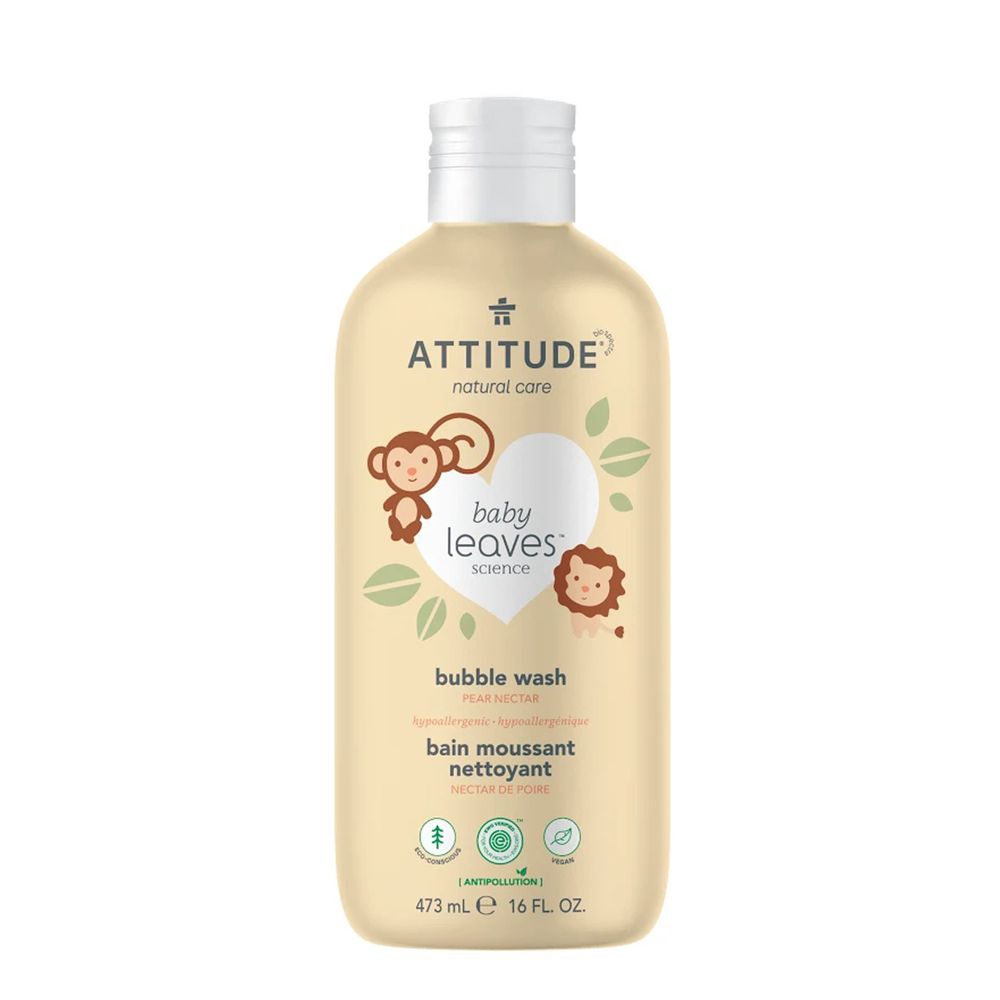 加拿大 ATTITUDE 艾特優 - 嬰幼兒泡泡浴-梨花蜜-473ml