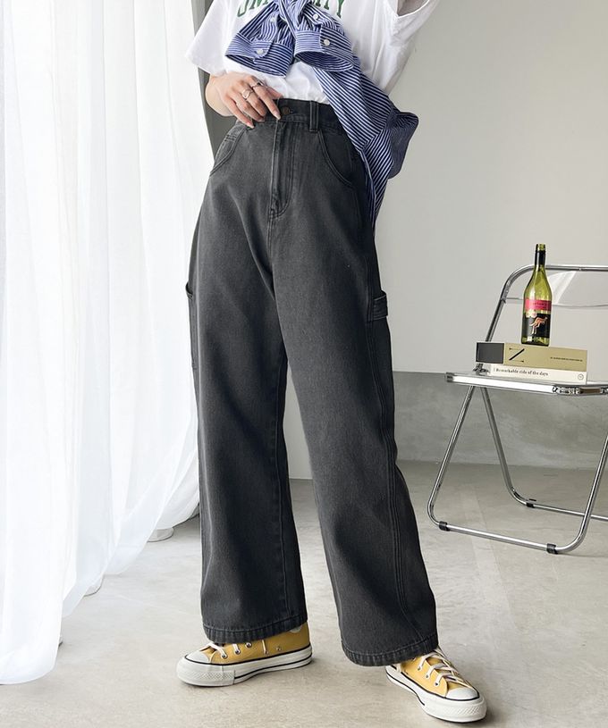 日本 Classical Elf - 超顯瘦厚磅百搭直筒褲-奶油米