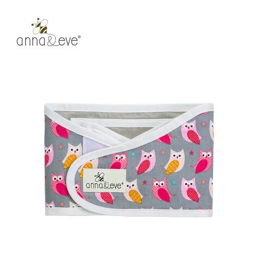 Anna&Eve - 美國 嬰兒舒眠包巾-粉色貓頭鷹