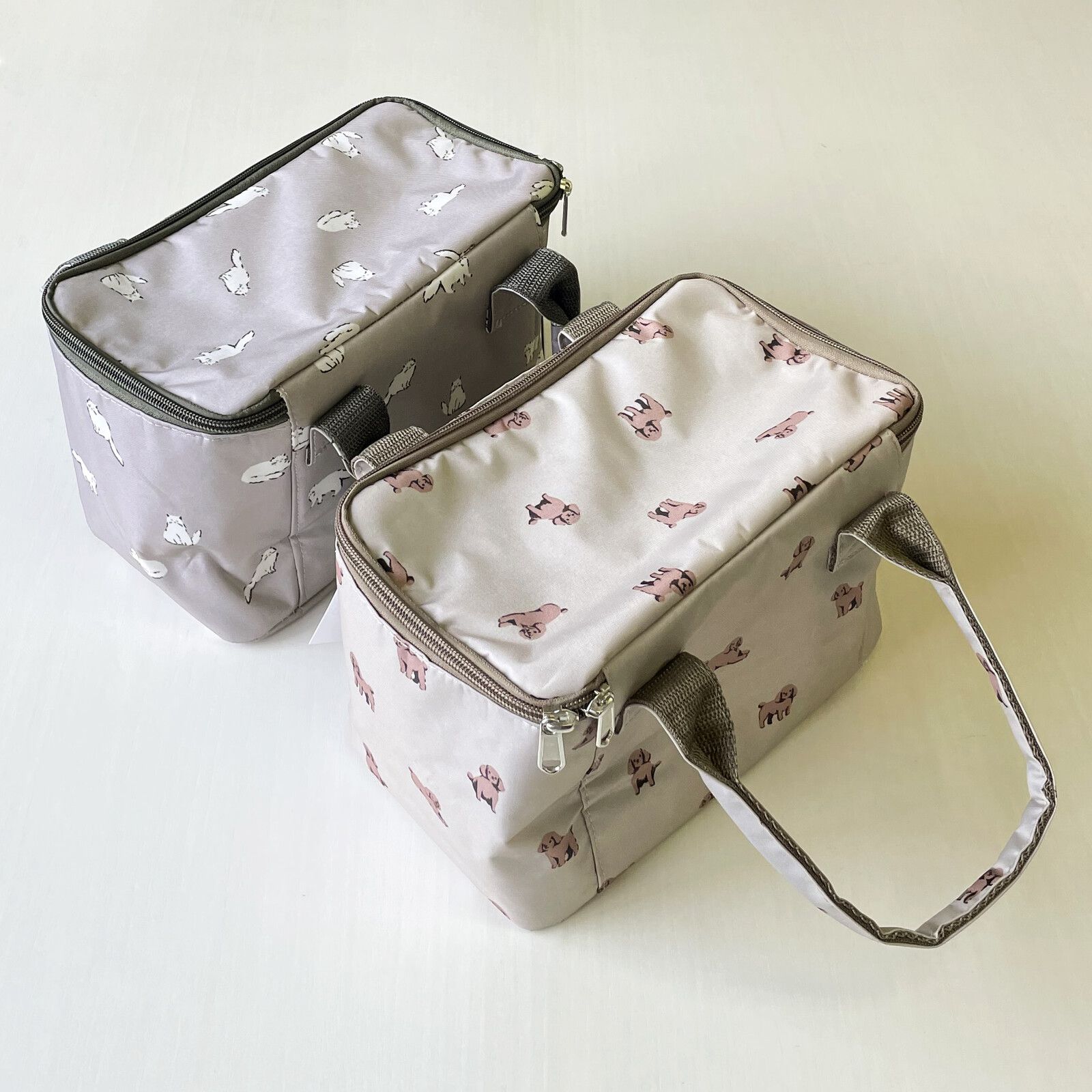 日本 Chepeli - 印花保溫保冷方形手提便當袋-小刺蝟-開心果綠 (15x25x13.5cm)