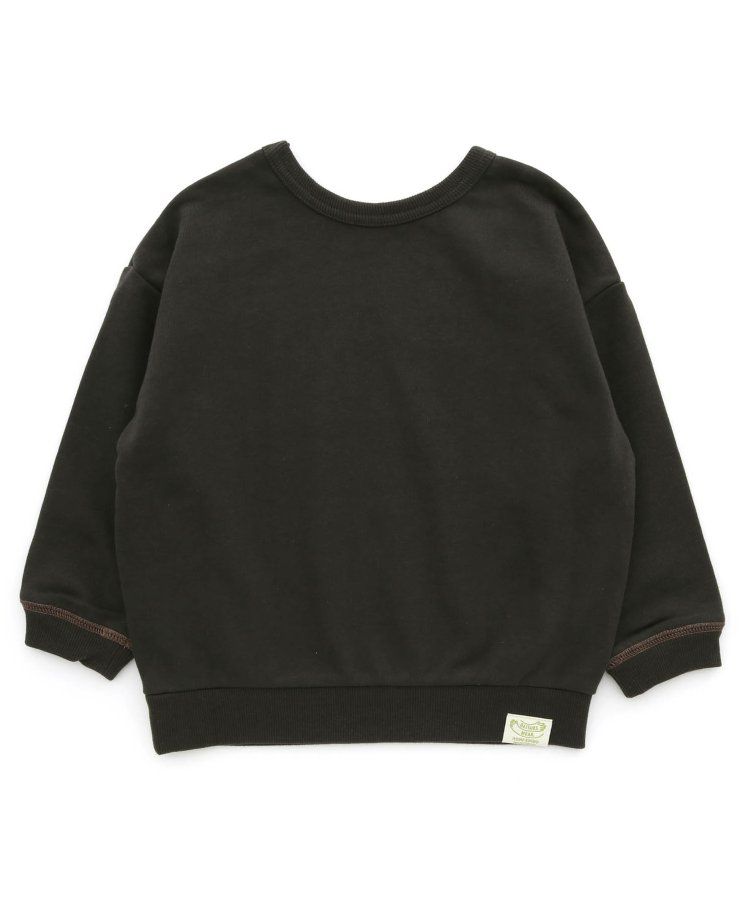 日本 BREEZE - 正反OK！裏毛圓領縫線長袖上衣-橘