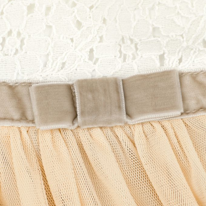 akachan honpo - 洋裝 薄紗&蕾絲-粉紅色