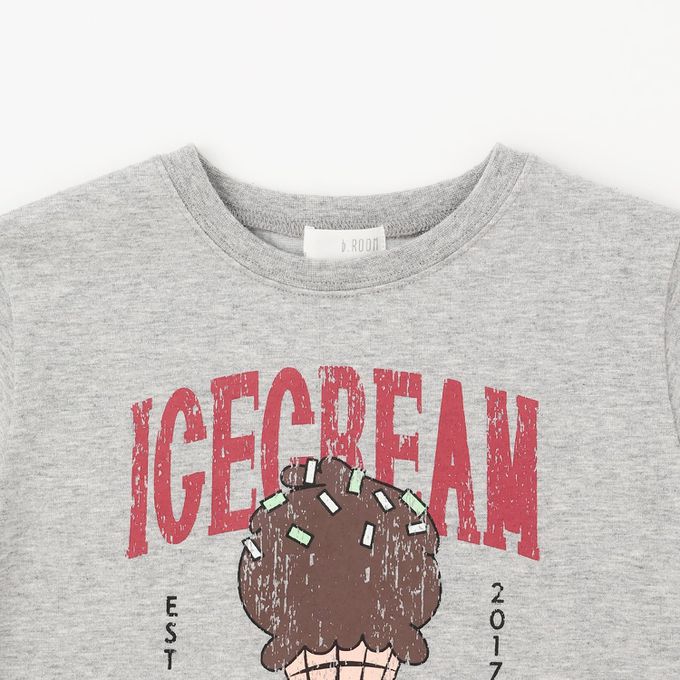 日本 b-ROOM - 防污速乾印花短袖上衣-巨大S-紅