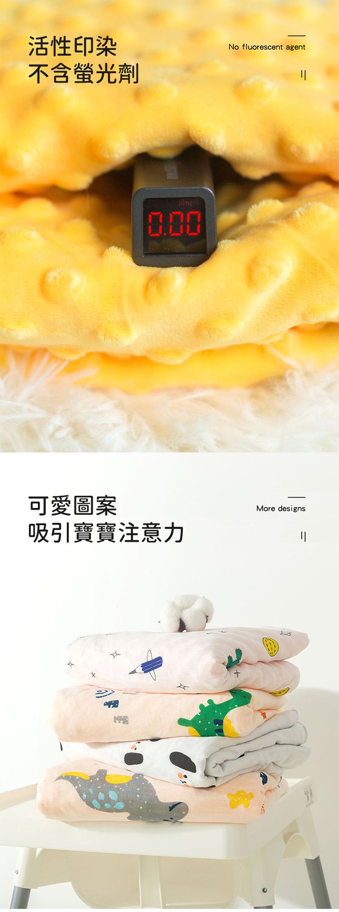 Muslin Tree - 嬰兒泡泡蓋毯 紗布毯 全棉抱被-恐龍樂園-70*120cm