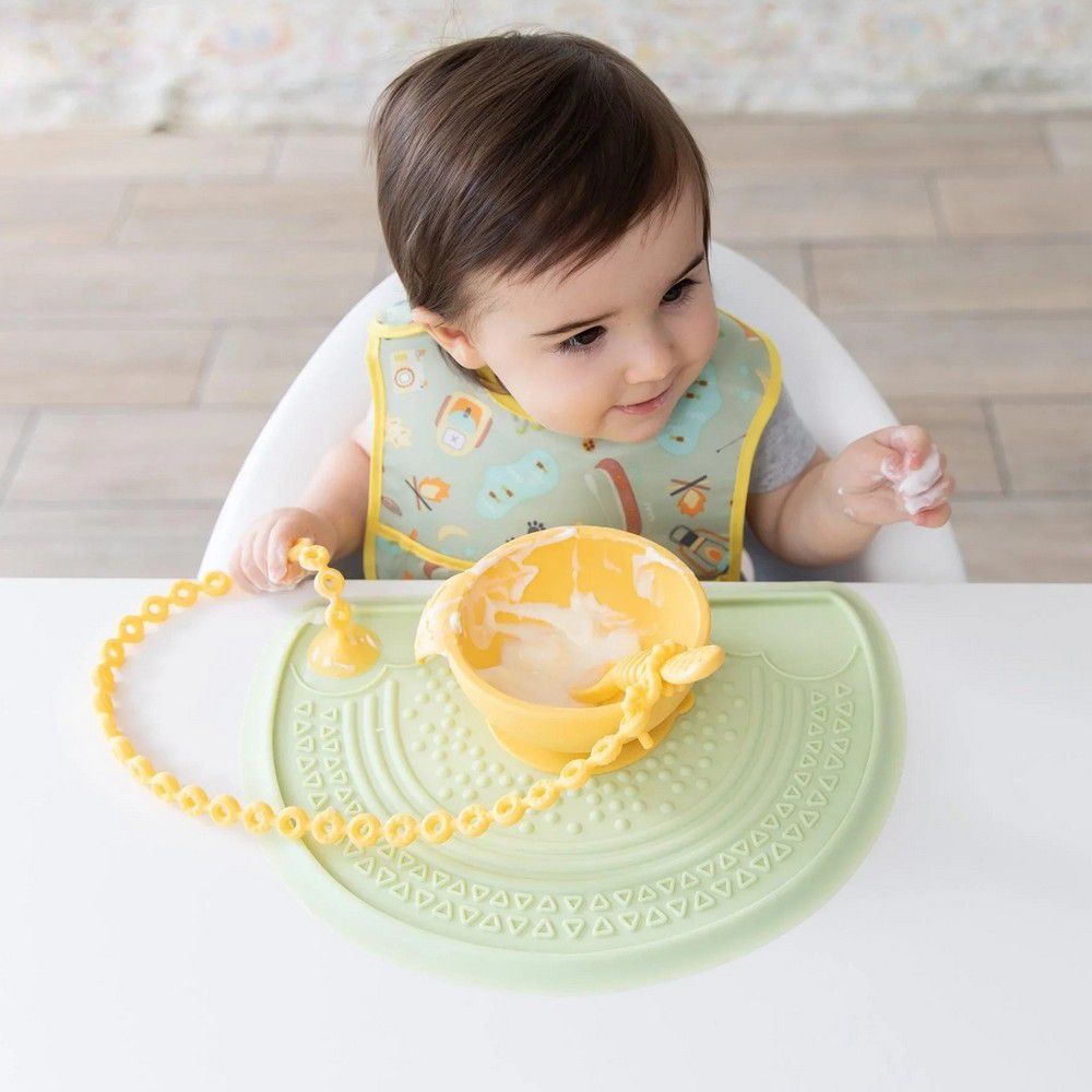 矽膠餐墊(小)-香瓜綠