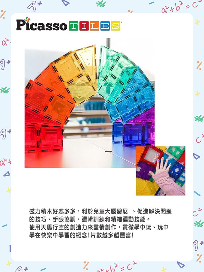 美國PicassoTiles - 磁力積木-32片火箭套組