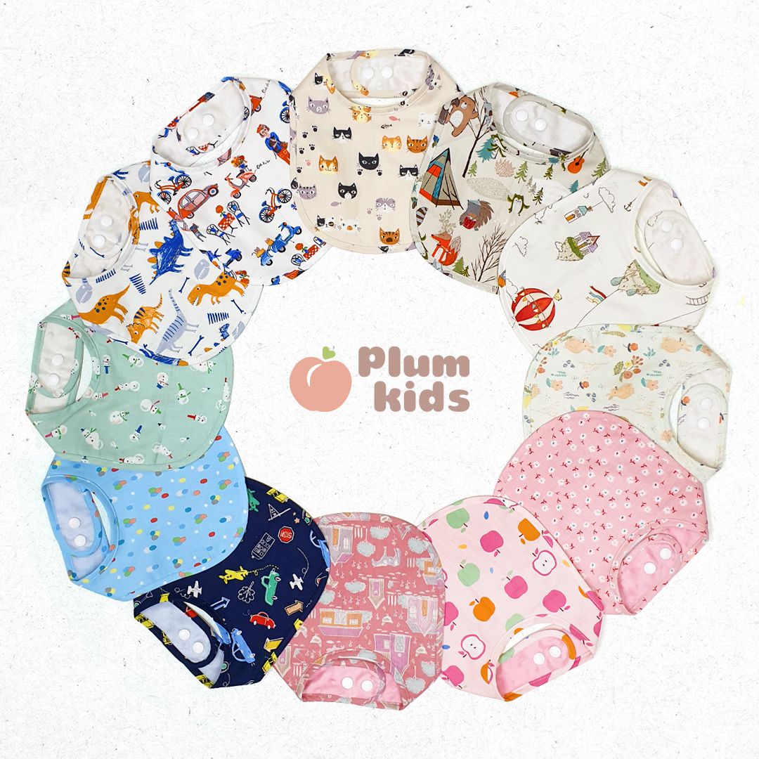 Plum Kids - 雙層豆豆圍兜-寶貝施工趣