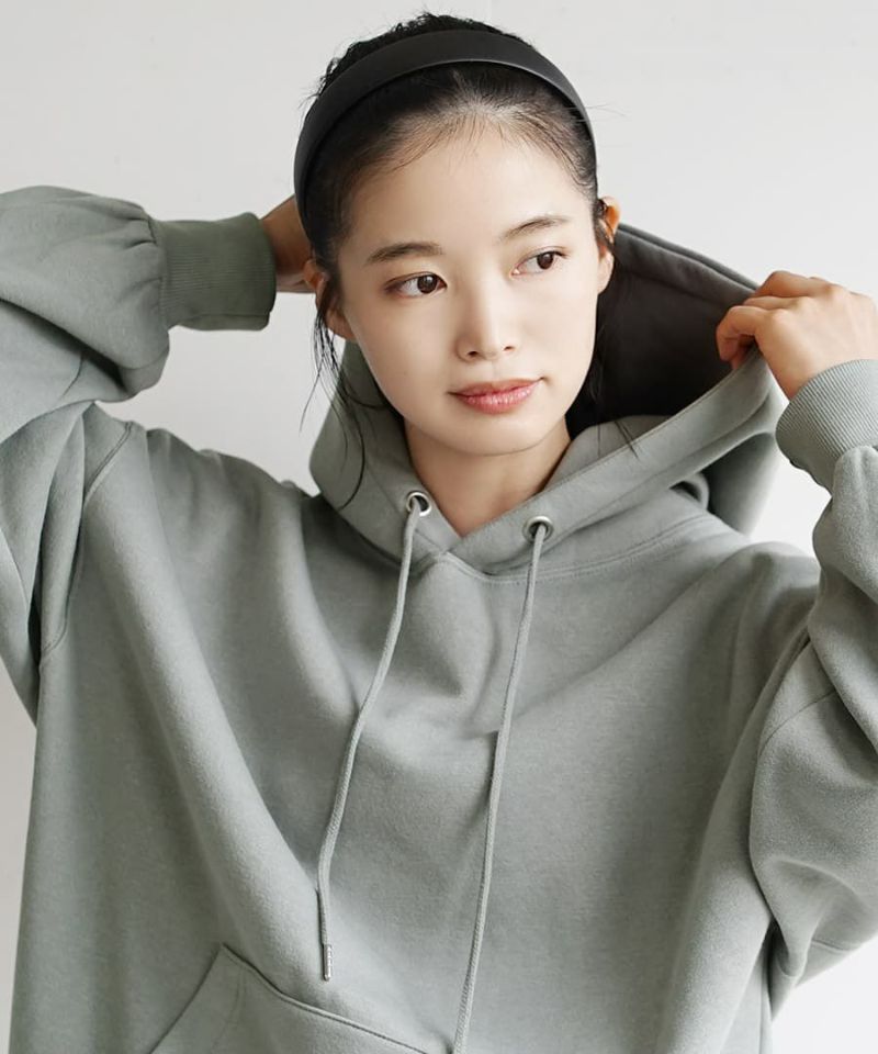 日本 zootie - 美國棉 保暖刷毛抽繩長袖帽T-灰卡其