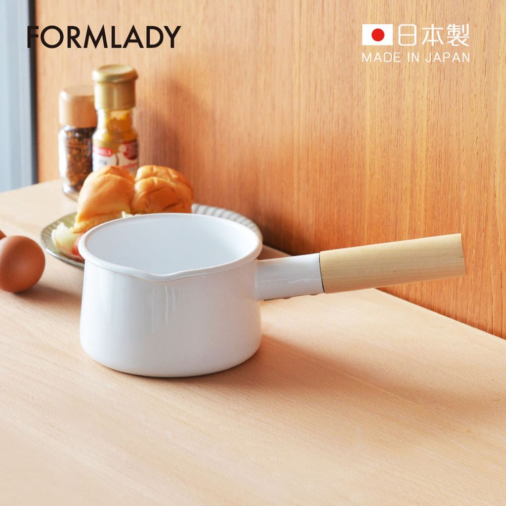 日本 FORMLADY - 小泉誠 kaico 日製原木單柄琺瑯牛奶鍋-920ml