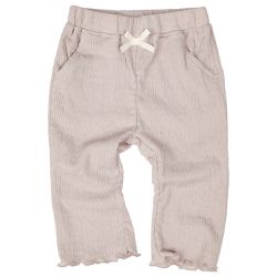 akachan honpo - 7分褲-下擺荷葉邊-淺卡其色