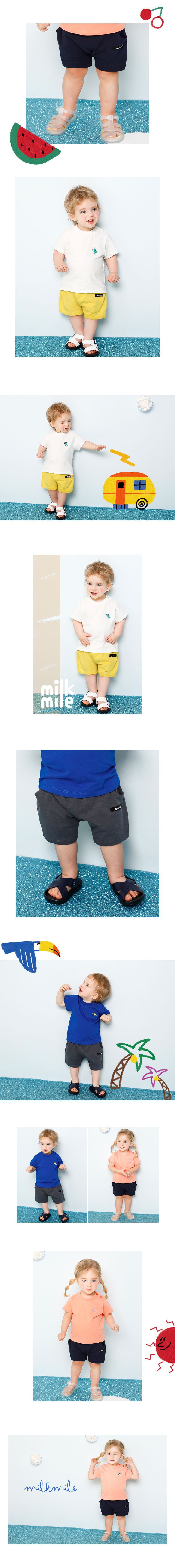 韓國 milk mile - 純棉舒適哈倫小短褲-深灰