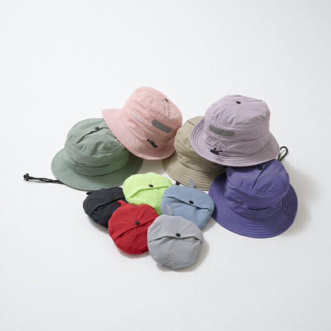 日本 b-ROOM - 防潑水 帥氣山系尼龍遮陽帽(可收納)-水藍