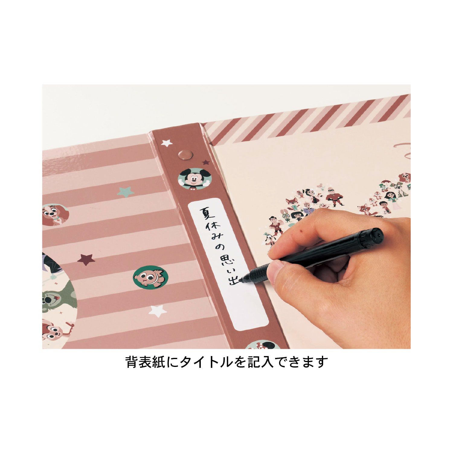 日本千趣會 - 日本製 迪士尼100週年紀念精裝相本(250枚)-角色大集合-粉 (3x5相片)