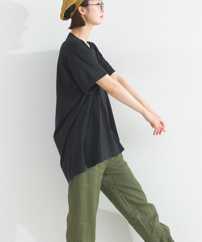 日本 Lupilien - 療癒休閒感落肩長版T恤-貓咪照片-淺棕