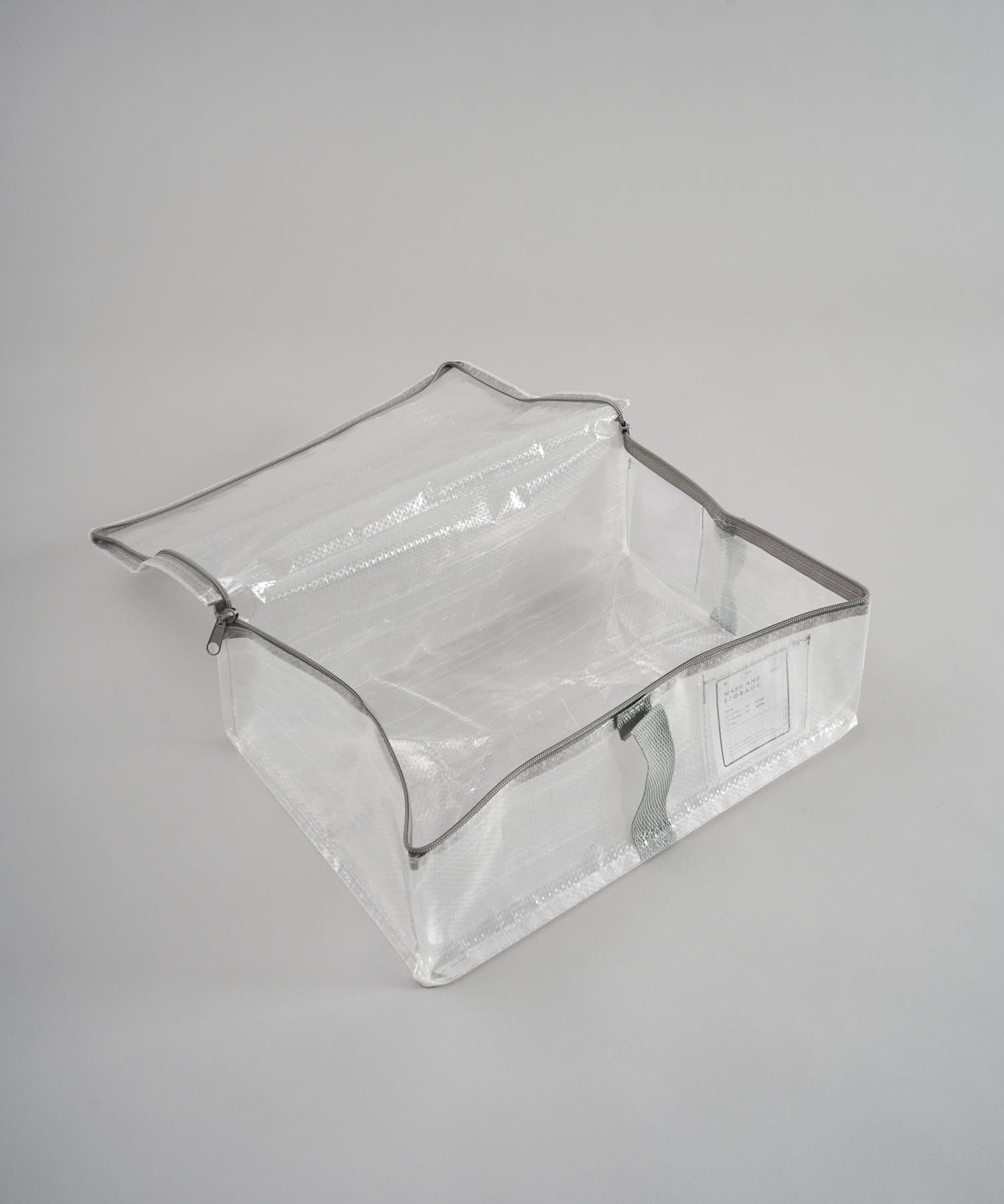 日本代購 - [日本主婦推薦] 半透明多功能衣物收納袋(附提把)-咖啡 (S(26x26x37cm))