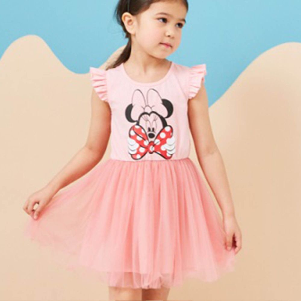 麗嬰房 Disney - 米妮系列甜心公主蓬紗洋裝-粉紅