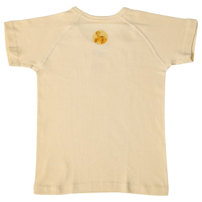 akachan honpo - ah短袖圓領上衣2件組-穿衣練習-奶油色