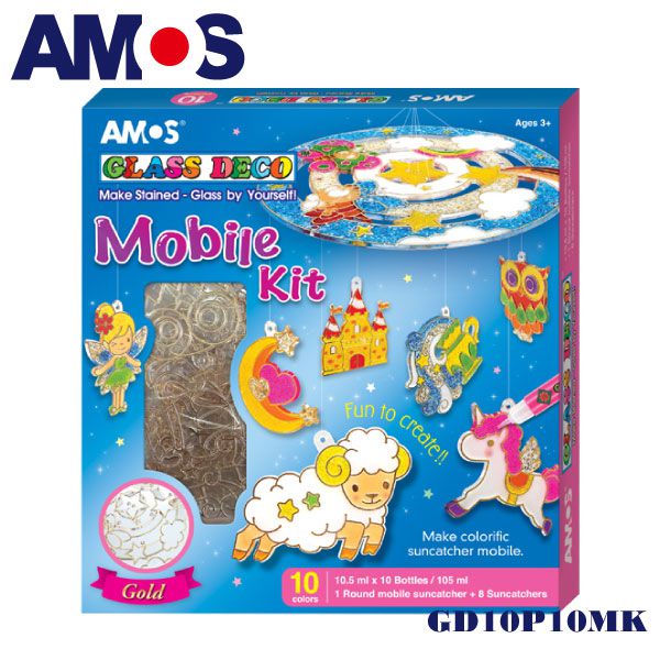 韓國 AMOS - 10色風鈴主題吊飾玻璃彩繪膠