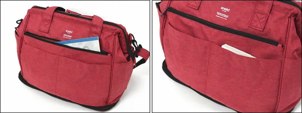 日本 Anello - 2way大開口大容量可擴充行李袋(可肩背)-灰色 (31x40x21cm)-26L