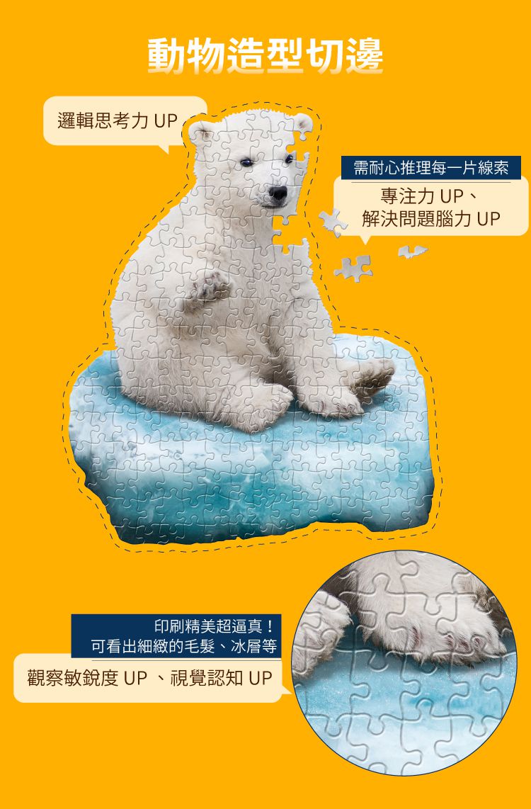 Madd Capp - I AM 動物拼圖-100,我是北極熊