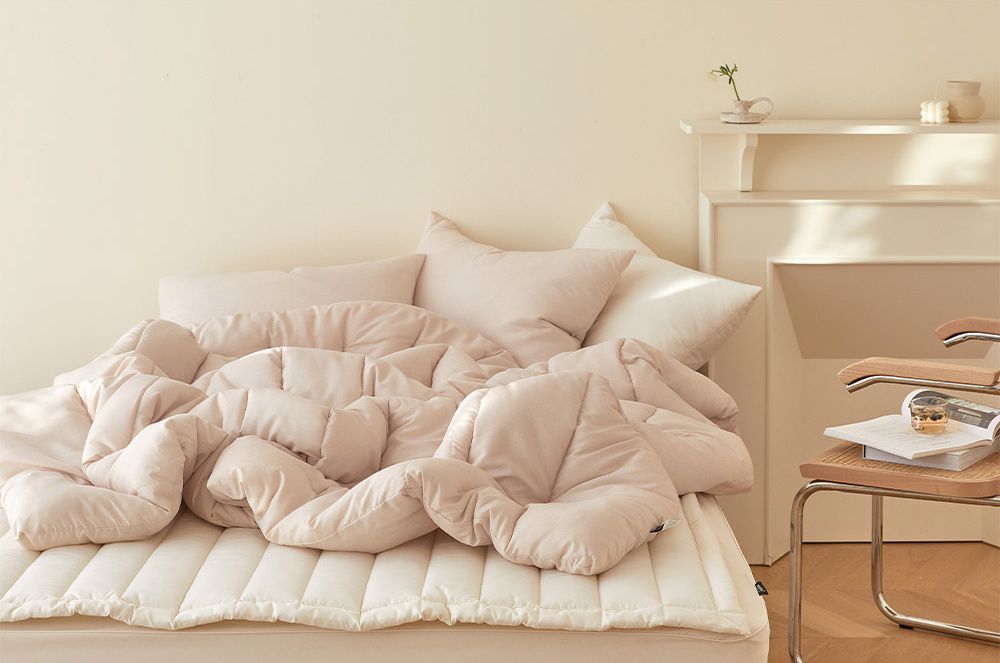 韓國 Maatila - 可水洗超細纖維桃皮感棉被-淡奶茶色