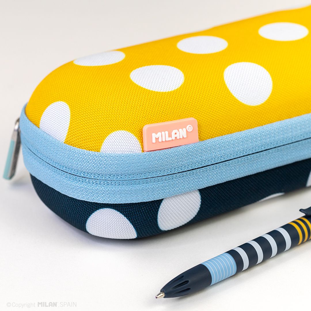MILAN - 硬殼式筆袋_泳池派對_黃點點