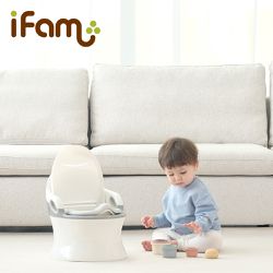 韓國 iFam - 3in1成長小馬桶-時尚灰-39公分 x 31.3公分 x 36.6公分