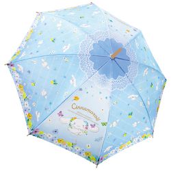 日本 J'S PLANNING - 超人氣角色兒童直傘-卡通人物大耳狗-花朵水藍 (55cm)