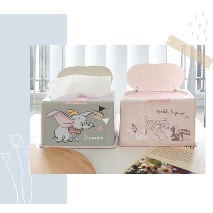 收納王妃 - 迪士尼 Disney【花園斑比】50入口罩收納盒 衛生紙盒 濕紙巾盒 塑膠收納 內建彈簧自動向上