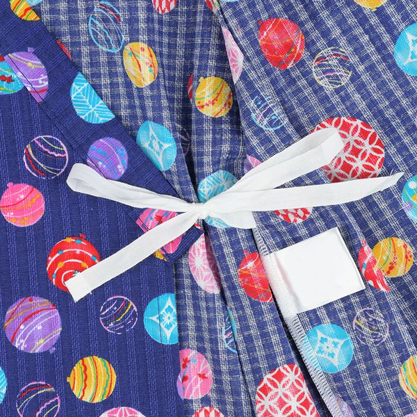 akachan honpo - 短袖兩件式甚平-水球-深藍色